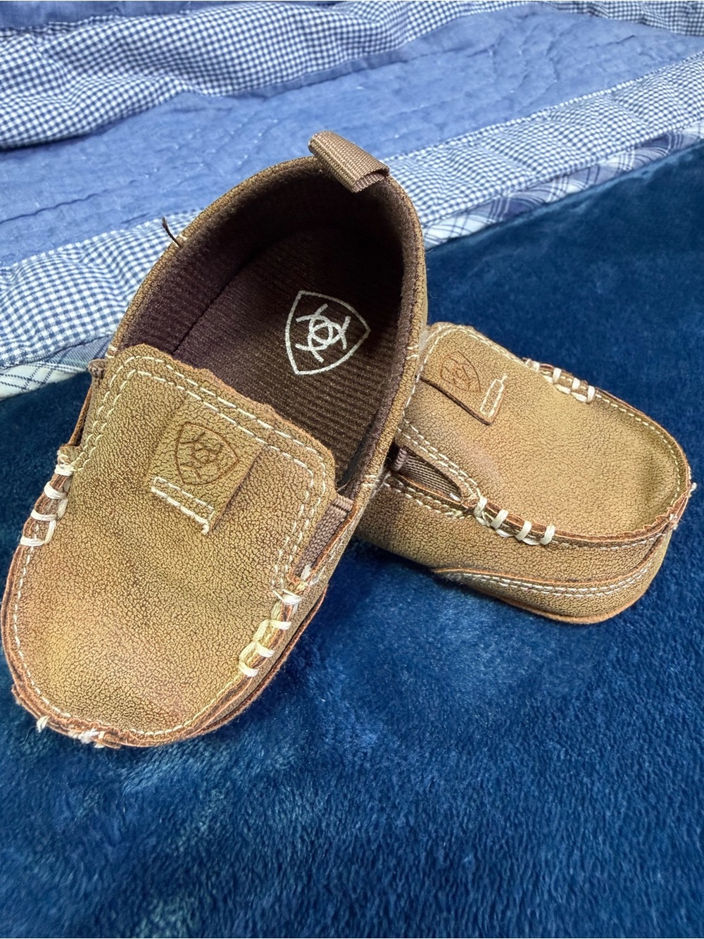Ariat Tan Kids Moccasin Slip-On Shoes